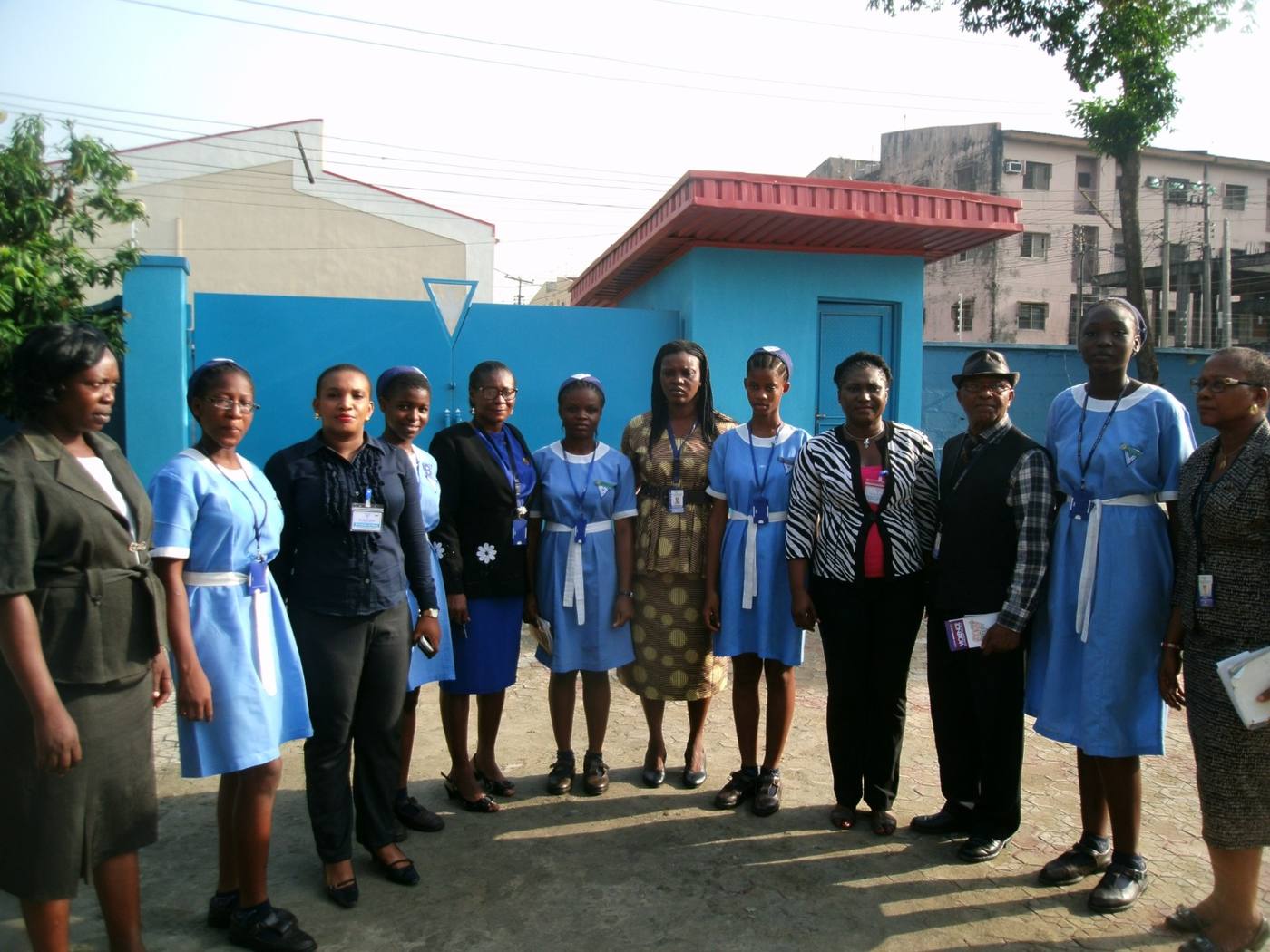 The facilitation team with staff at Our Lady of Apostles