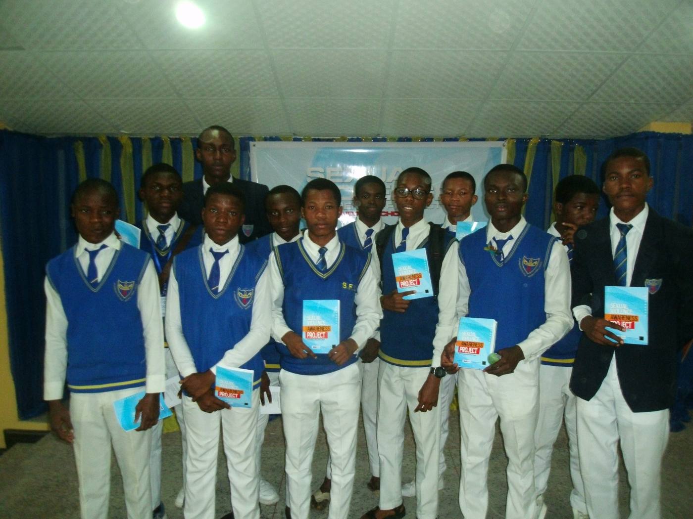 A group of students at St Finbarr’s College after the session