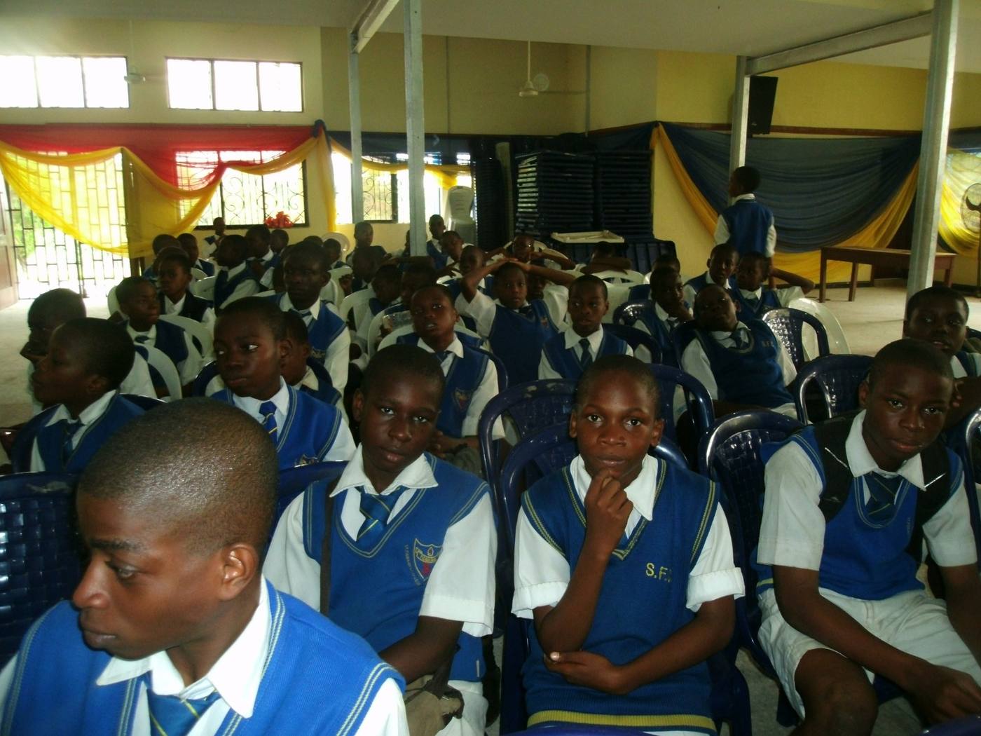 The assembly hall during the session at St Finbarr’s College