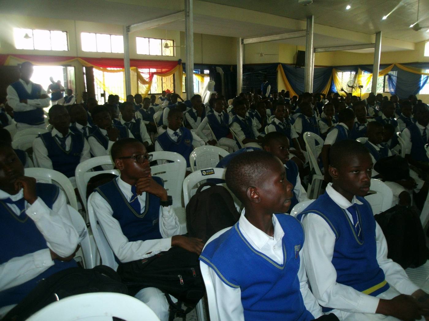 Students seated during the session at St Finbarr’s College
