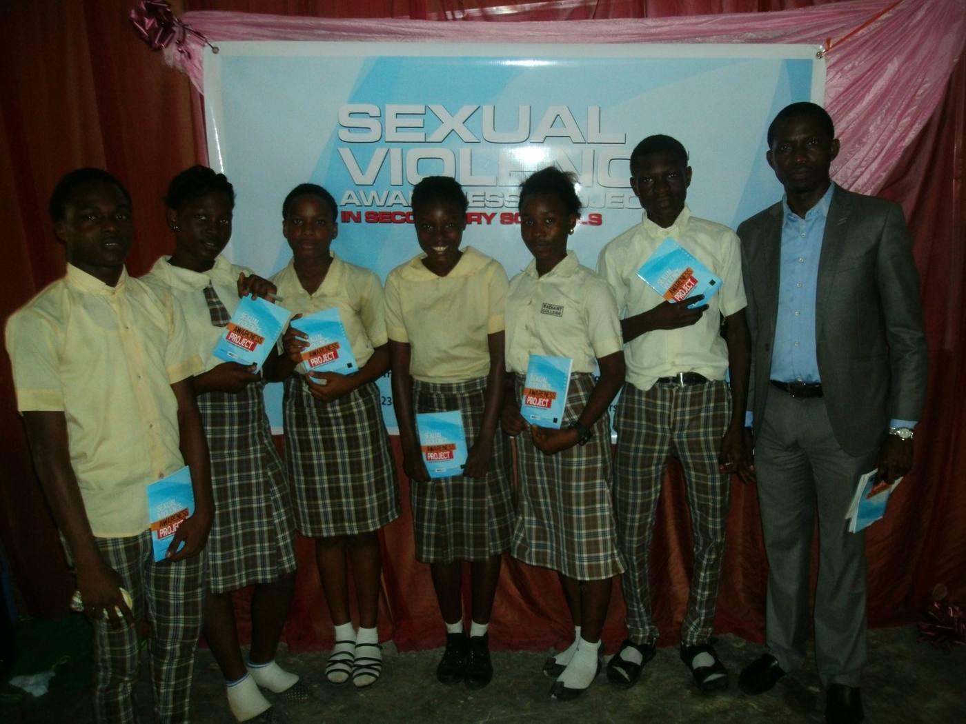 Students and a facilitator at Radiant Secondary School
