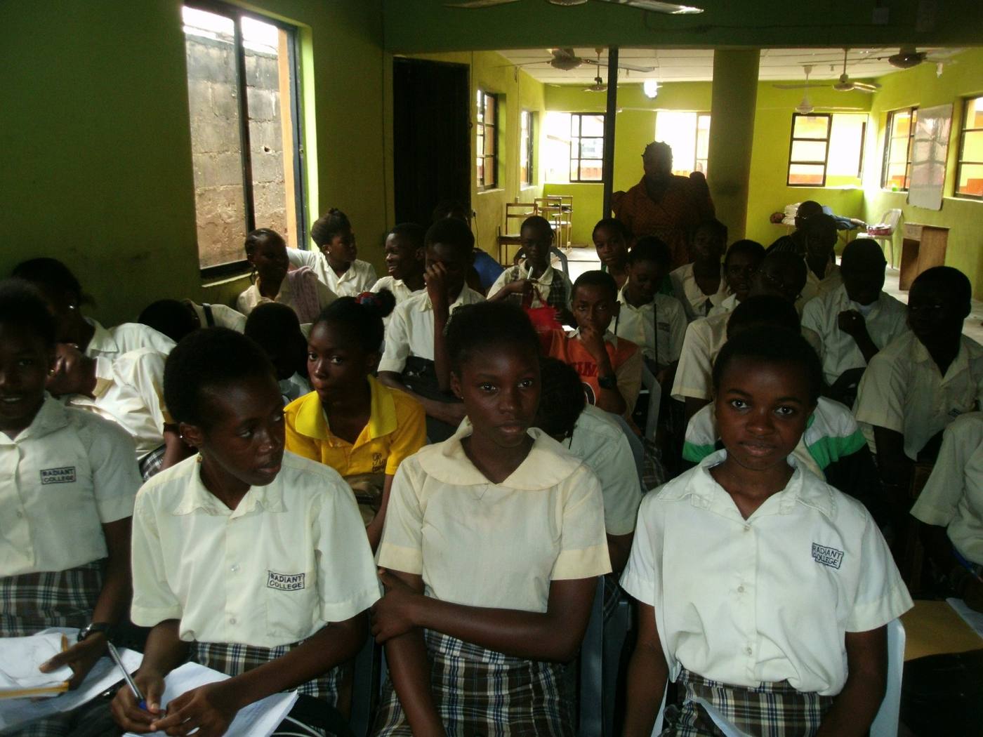 The session under way in the hall at Radiant Secondary School
